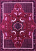 Machine Washable Persian Pink Traditional Rug, wshtr1254pnk