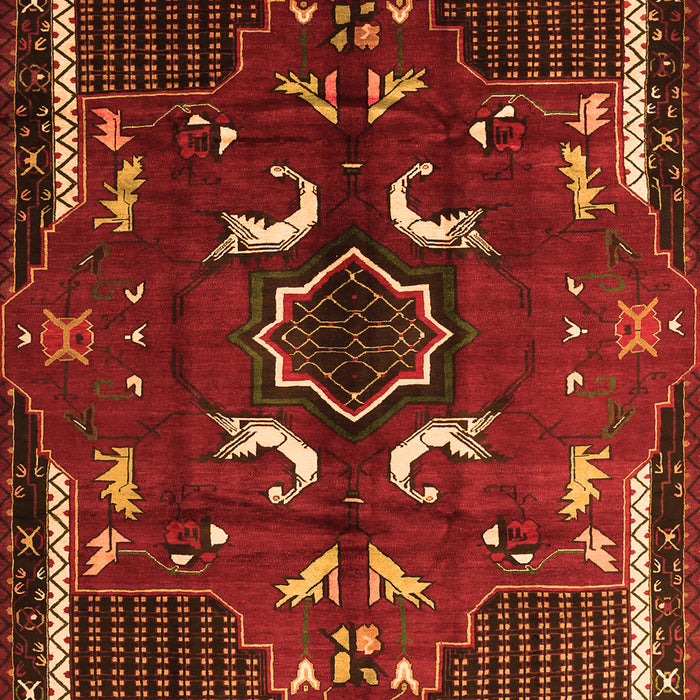 Serging Thickness of Machine Washable Persian Orange Traditional Area Rugs, wshtr1254org