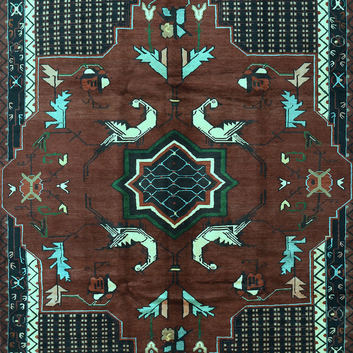 Machine Washable Persian Light Blue Traditional Rug, wshtr1254lblu