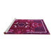 Sideview of Machine Washable Persian Pink Traditional Rug, wshtr1254pnk