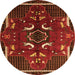 Square Persian Orange Traditional Rug, tr1254org