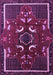 Machine Washable Persian Purple Traditional Area Rugs, wshtr1254pur