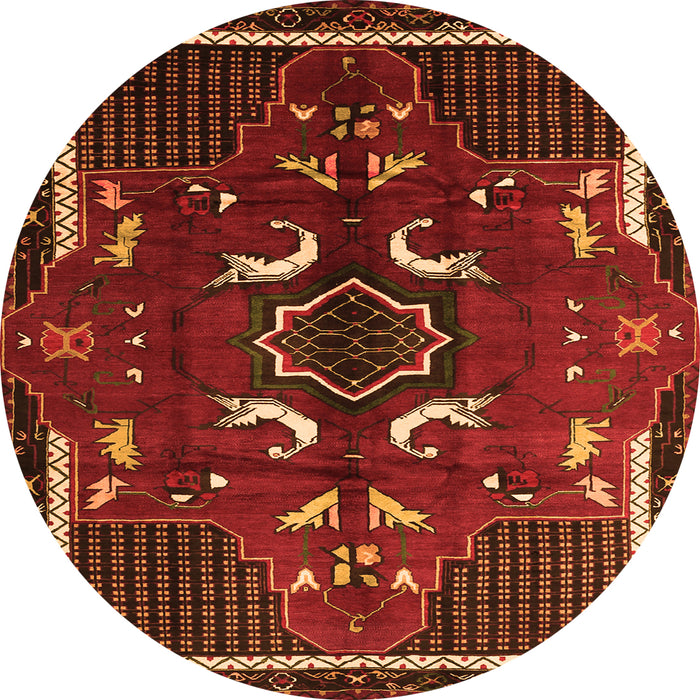 Machine Washable Persian Orange Traditional Area Rugs, wshtr1254org