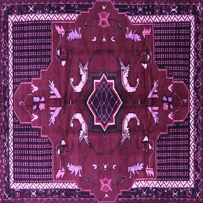 Square Persian Purple Traditional Rug, tr1254pur