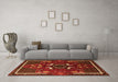 Machine Washable Persian Orange Traditional Area Rugs in a Living Room, wshtr1254org