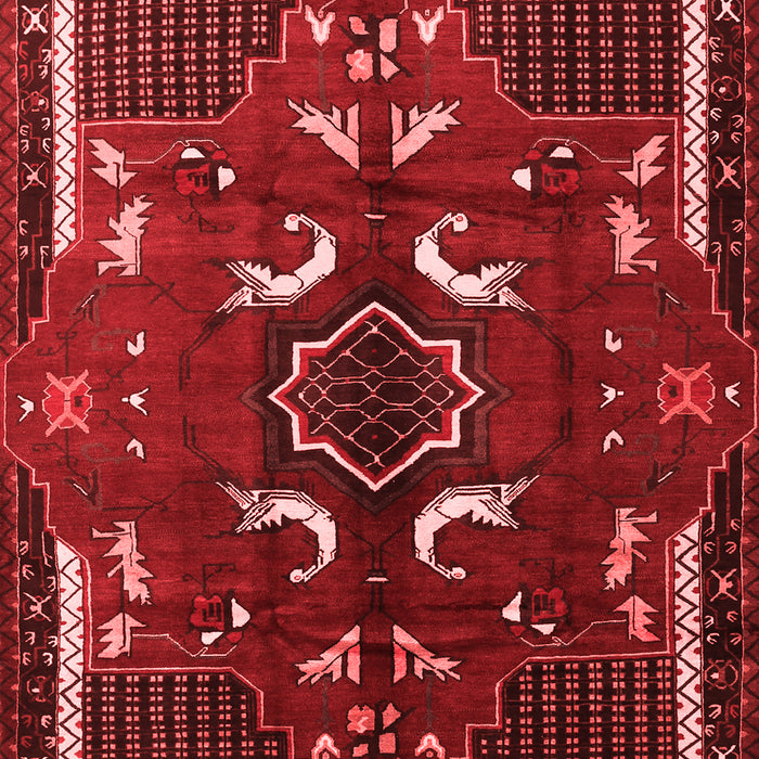 Machine Washable Persian Red Traditional Rug, wshtr1254red