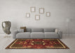 Machine Washable Persian Brown Traditional Rug in a Living Room,, wshtr1254brn