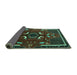 Sideview of Persian Turquoise Traditional Rug, tr1254turq