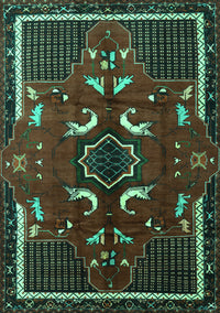 Persian Turquoise Traditional Rug, tr1254turq
