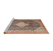 Sideview of Machine Washable Traditional Chestnut Brown Rug, wshtr1255