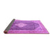 Sideview of Medallion Purple Traditional Rug, tr1255pur