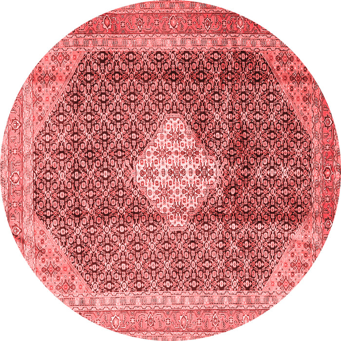 Machine Washable Medallion Red Traditional Rug, wshtr1255red