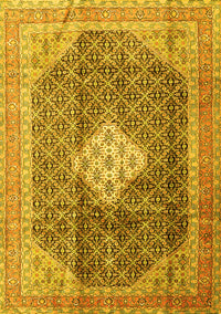 Medallion Yellow Traditional Rug, tr1255yw