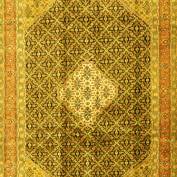 Medallion Yellow Traditional Rug, tr1255yw