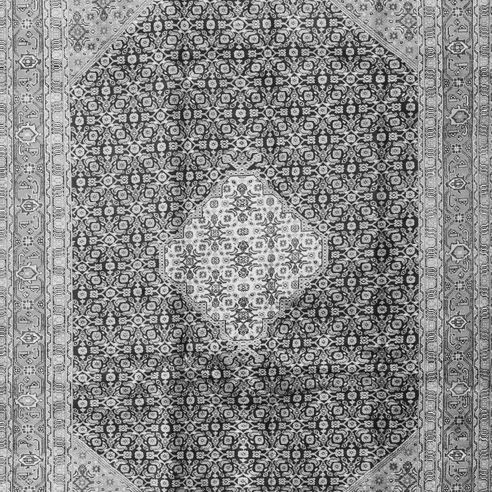 Serging Thickness of Machine Washable Medallion Gray Traditional Rug, wshtr1255gry