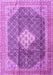 Machine Washable Medallion Purple Traditional Area Rugs, wshtr1255pur