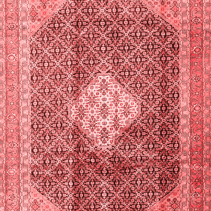 Machine Washable Medallion Red Traditional Rug, wshtr1255red