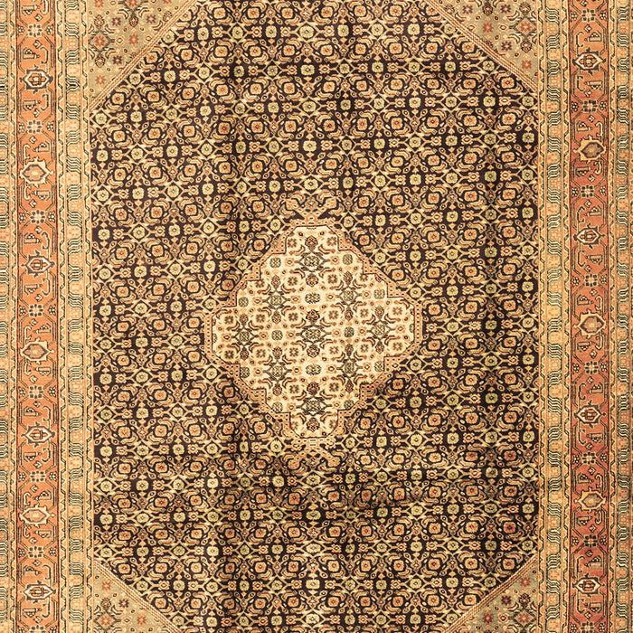 Machine Washable Medallion Brown Traditional Rug, wshtr1255brn