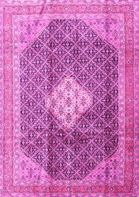 Medallion Pink Traditional Rug, tr1255pnk