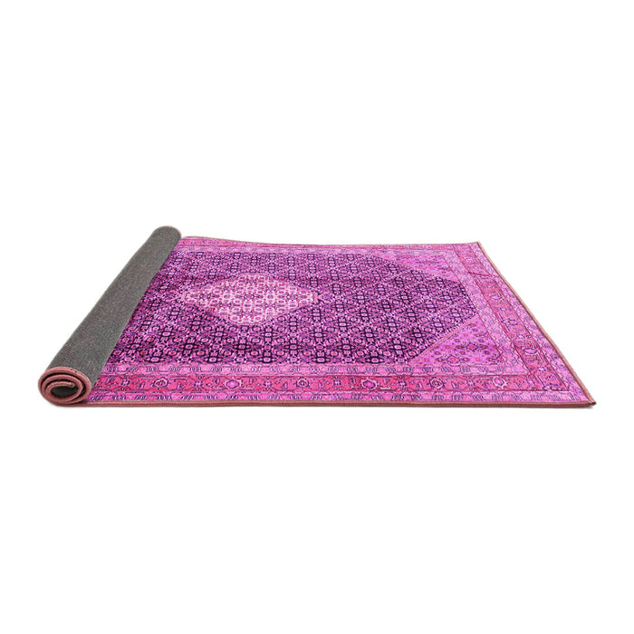 Sideview of Medallion Pink Traditional Rug, tr1255pnk