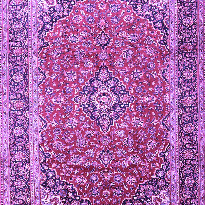 Machine Washable Medallion Purple Traditional Area Rugs, wshtr1256pur
