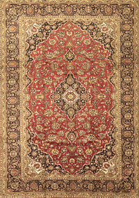 Medallion Brown Traditional Rug, tr1256brn