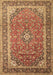 Medallion Brown Traditional Rug, tr1256brn