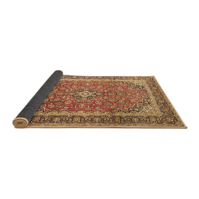 Sideview of Medallion Brown Traditional Rug, tr1256brn