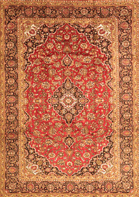 Medallion Orange Traditional Rug, tr1256org