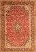 Medallion Orange Traditional Rug, tr1256org