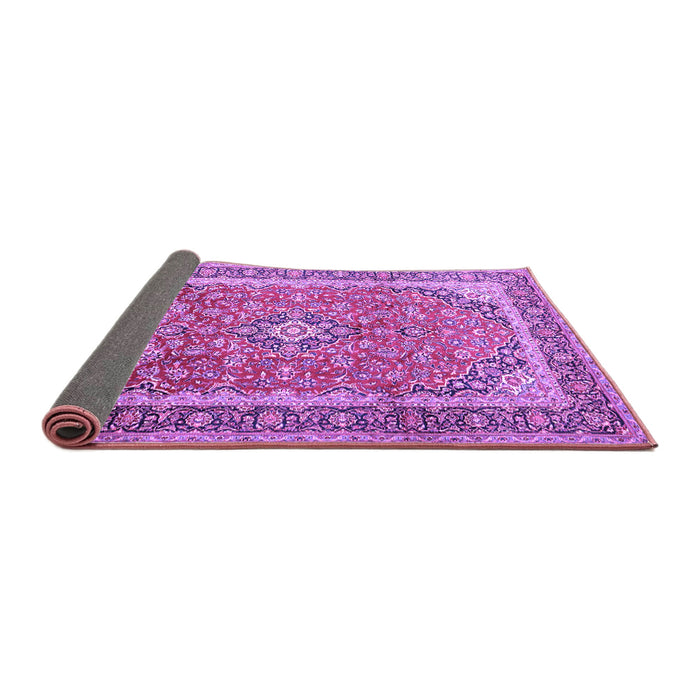 Sideview of Medallion Purple Traditional Rug, tr1256pur