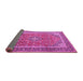 Sideview of Medallion Pink Traditional Rug, tr1256pnk