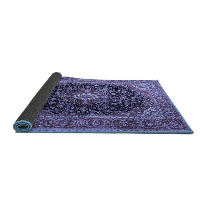 Sideview of Medallion Blue Traditional Rug, tr1257blu