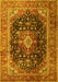 Medallion Yellow Traditional Rug, tr1257yw