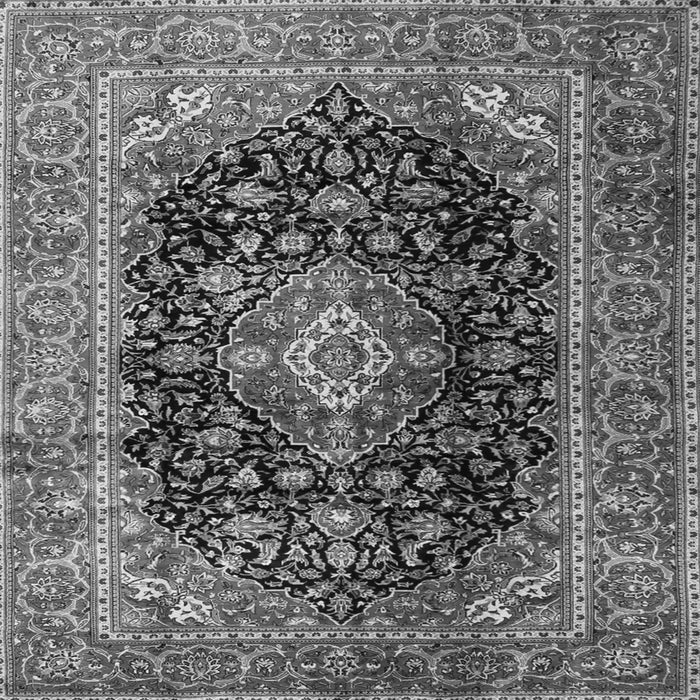 Serging Thickness of Medallion Gray Traditional Rug, tr1257gry