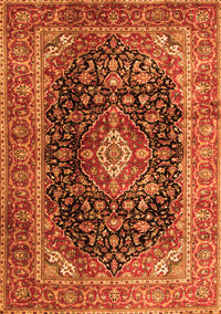 Medallion Orange Traditional Rug, tr1257org