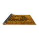 Sideview of Medallion Yellow Traditional Rug, tr1257yw