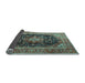 Sideview of Medallion Light Blue Traditional Rug, tr1257lblu