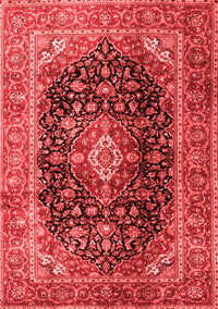 Medallion Red Traditional Rug, tr1257red