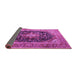 Sideview of Medallion Purple Traditional Rug, tr1257pur