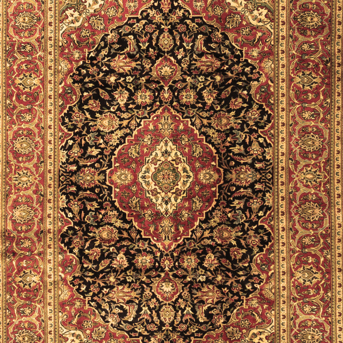 Medallion Brown Traditional Rug, tr1257brn