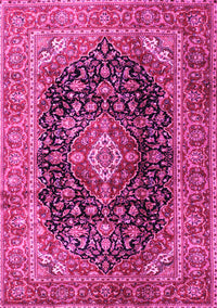 Medallion Pink Traditional Rug, tr1257pnk