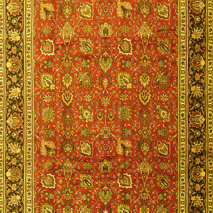 Machine Washable Persian Yellow Traditional Rug, wshtr1258yw