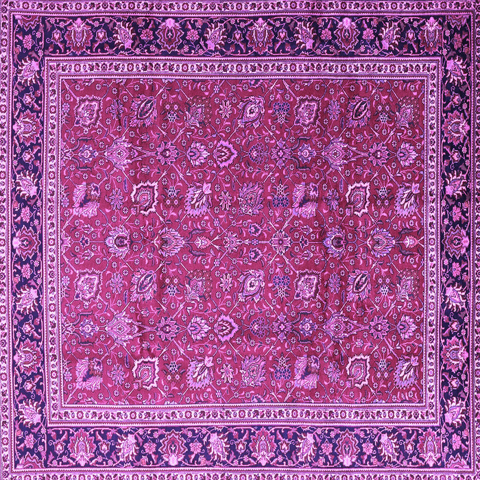 Square Persian Purple Traditional Rug, tr1258pur