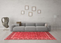 Machine Washable Persian Red Traditional Rug, wshtr1258red