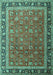 Machine Washable Persian Turquoise Traditional Area Rugs, wshtr1258turq