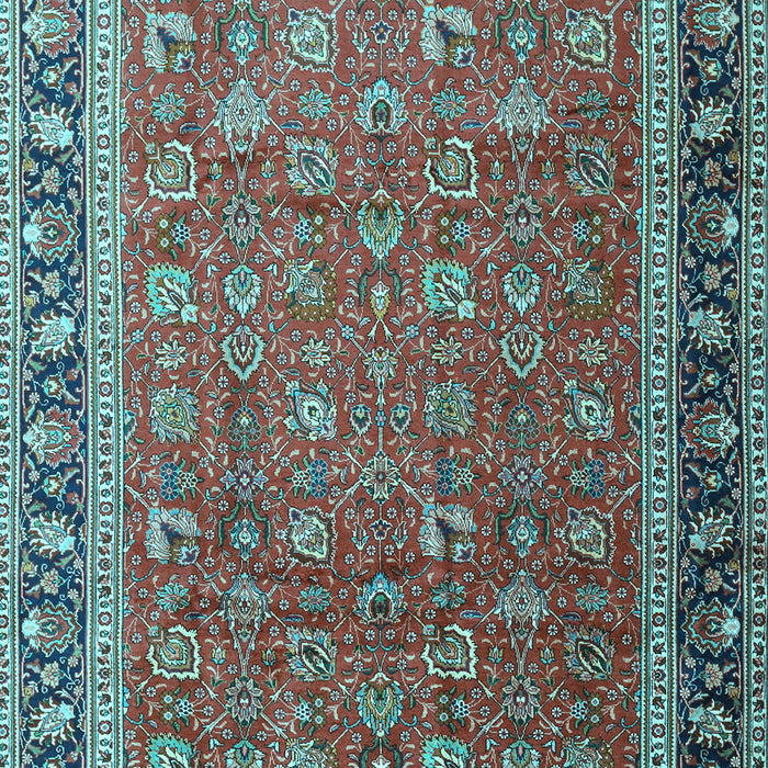 Machine Washable Persian Light Blue Traditional Rug, wshtr1258lblu