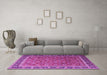 Machine Washable Persian Purple Traditional Area Rugs in a Living Room, wshtr1258pur