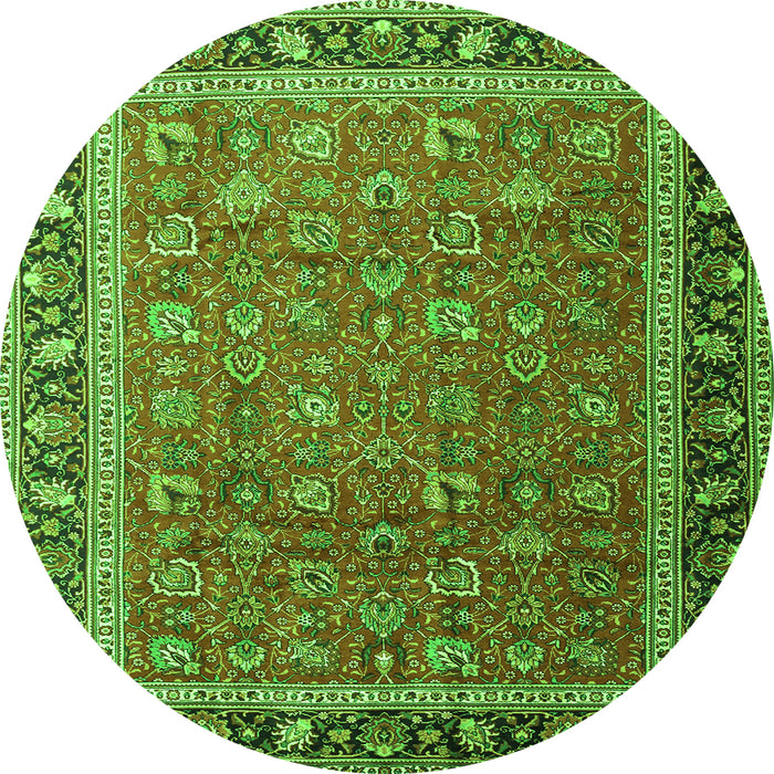 Machine Washable Persian Green Traditional Area Rugs, wshtr1258grn