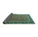 Sideview of Persian Turquoise Traditional Rug, tr1258turq